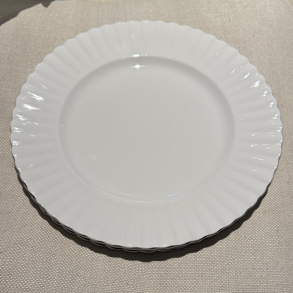Royal Albert Chantilly plate, silver rim3 plates